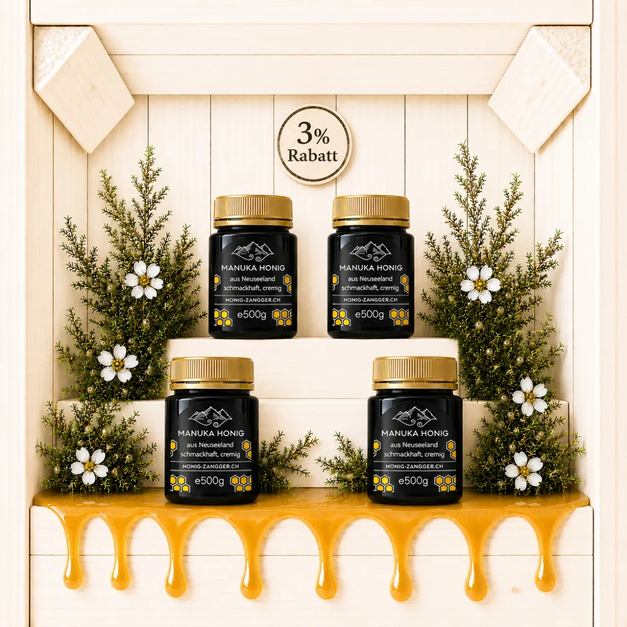 Manuka Honig GOLD 500g x 4