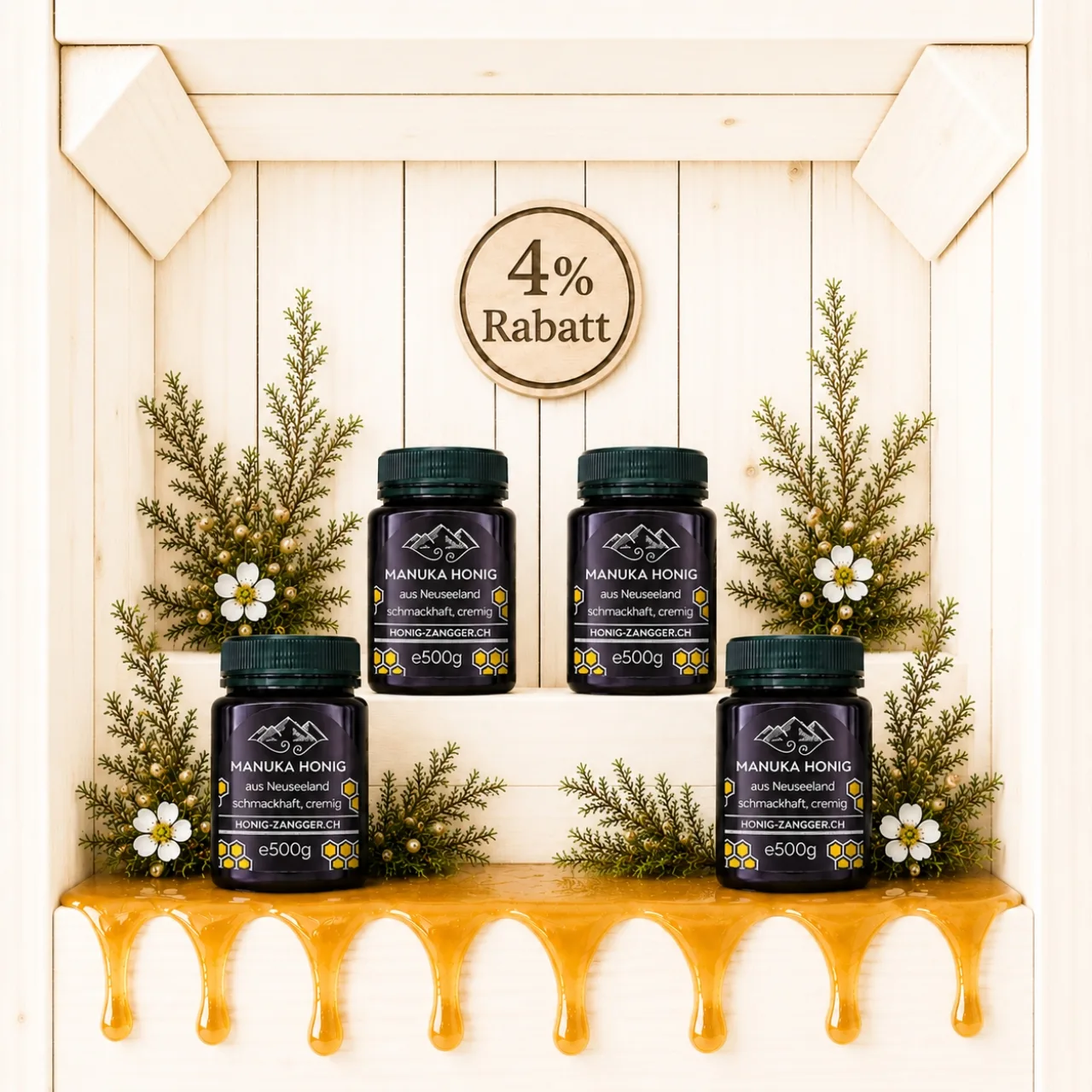 Manuka Honig STANDARD 500g x 4