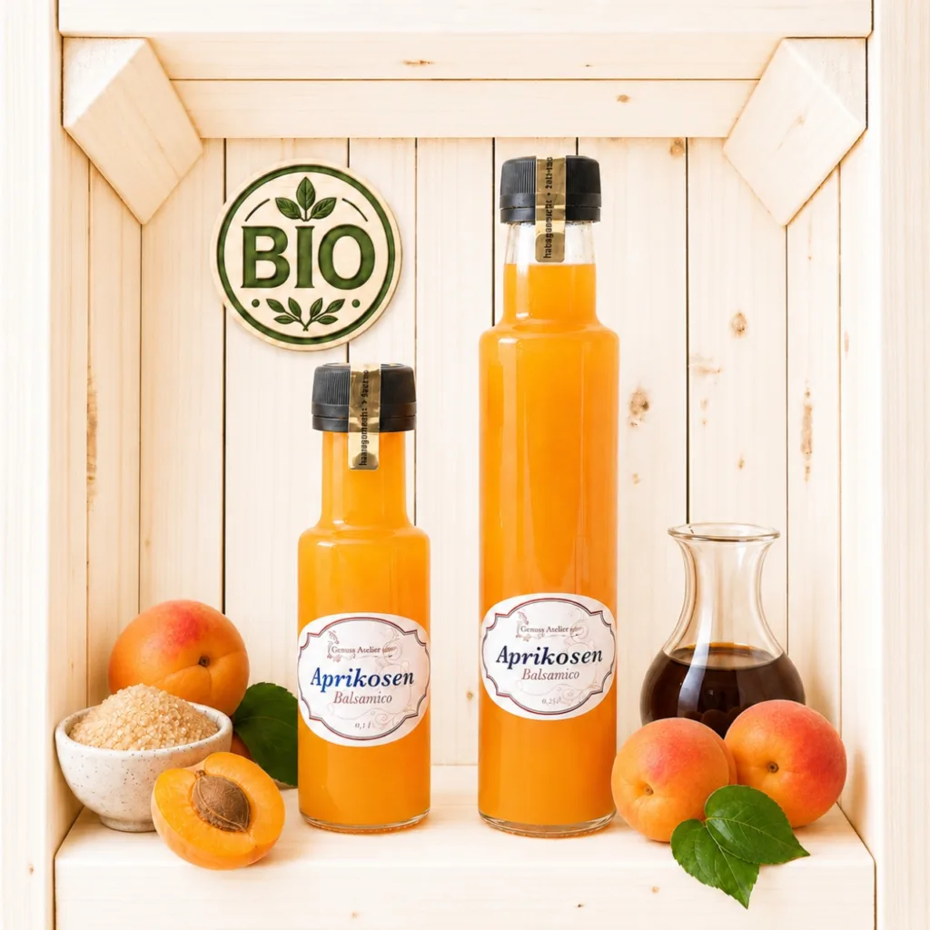 Aprikosen Balsamico Bio 0.1 Liter + 0.25 Liter