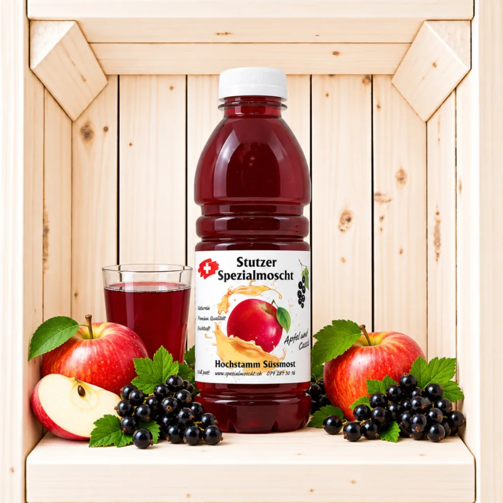 Süssmost Apfel–Cassis 500ml